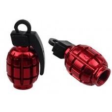 bling504 Bicycle Accessories For a Bike 2PCS Colorful Grenade Alloy Valve Caps Dust Covers Bike Bicycle MTB BMX Car Tyre - B07FD249LN